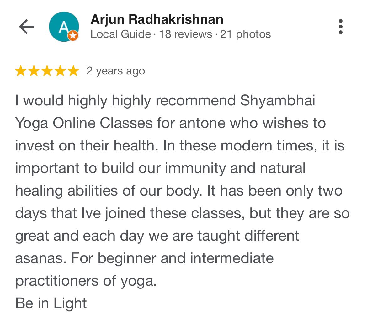 Online Regular Yoga Classes