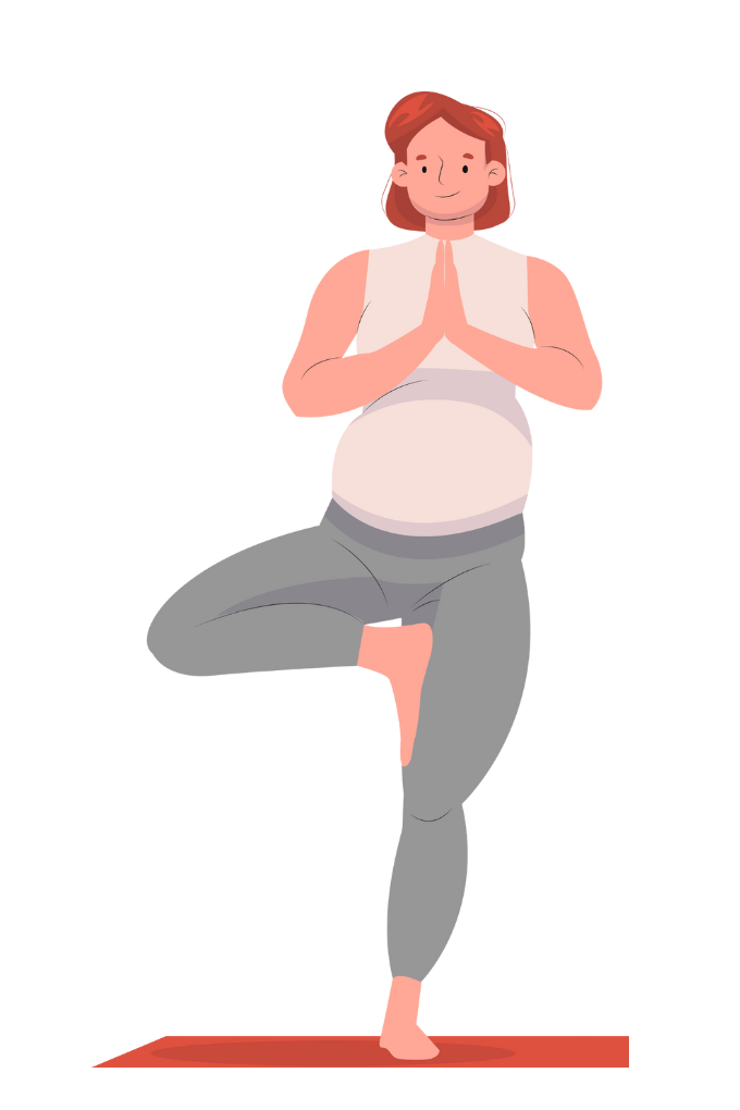 Pregnancy Yoga Illustration