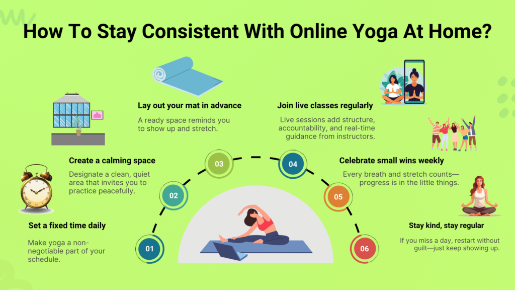 How To Stay Consistent With Online Yoga At Home?